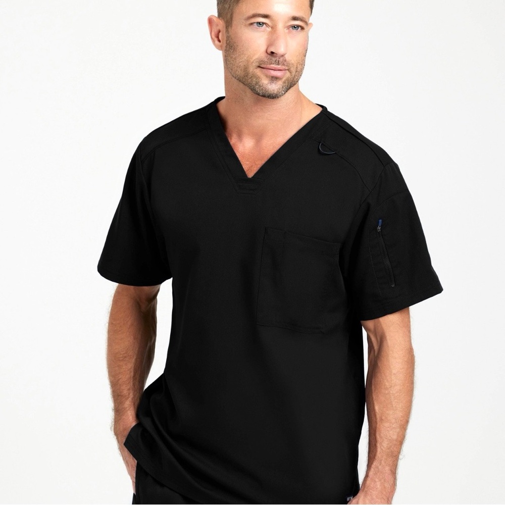 Black Grey’s Anatomy scrub top size L NWT